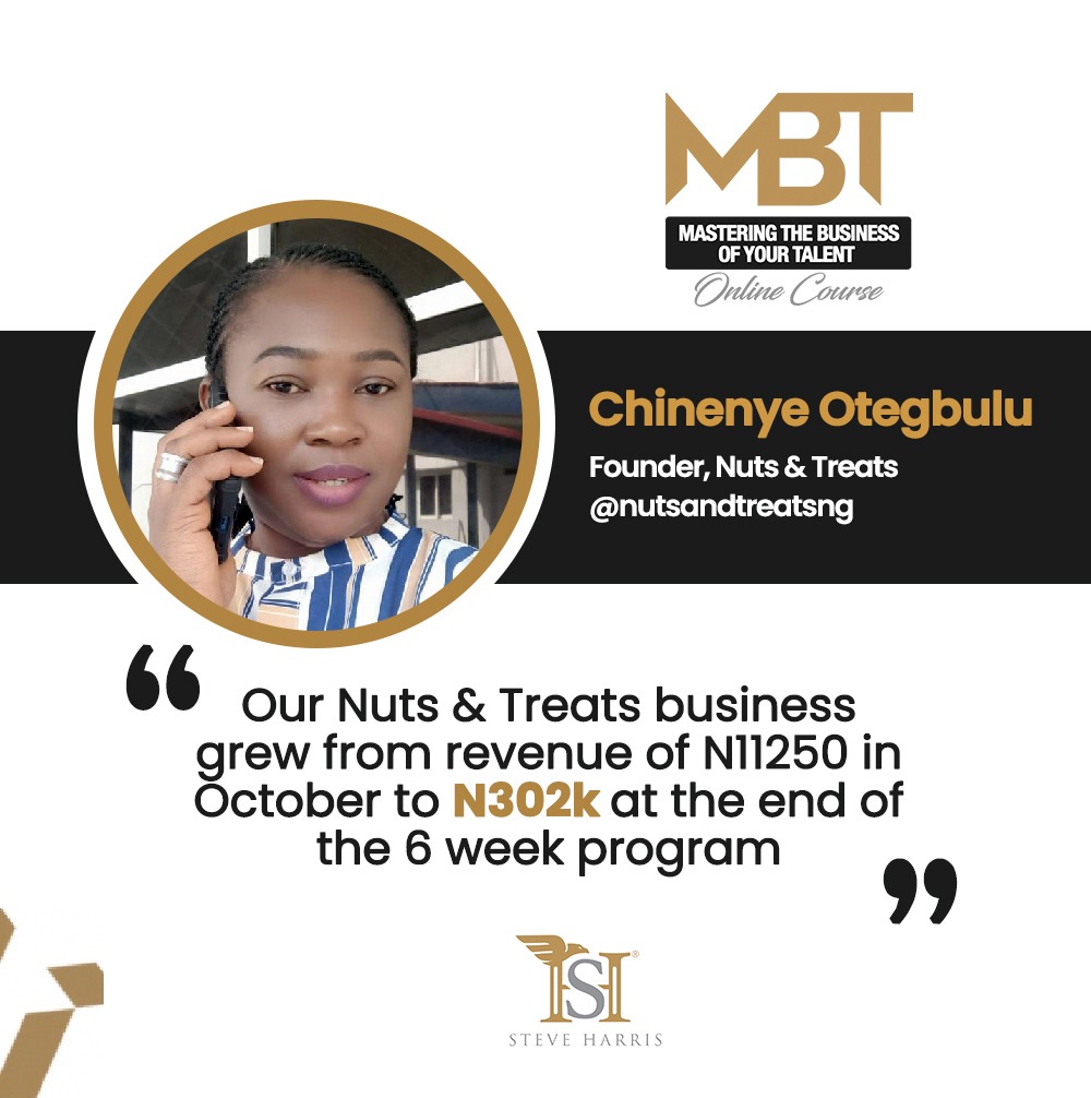Chinenye Otegbulu, Nuts & Treats — N11,250 to N302k in 6 weeks