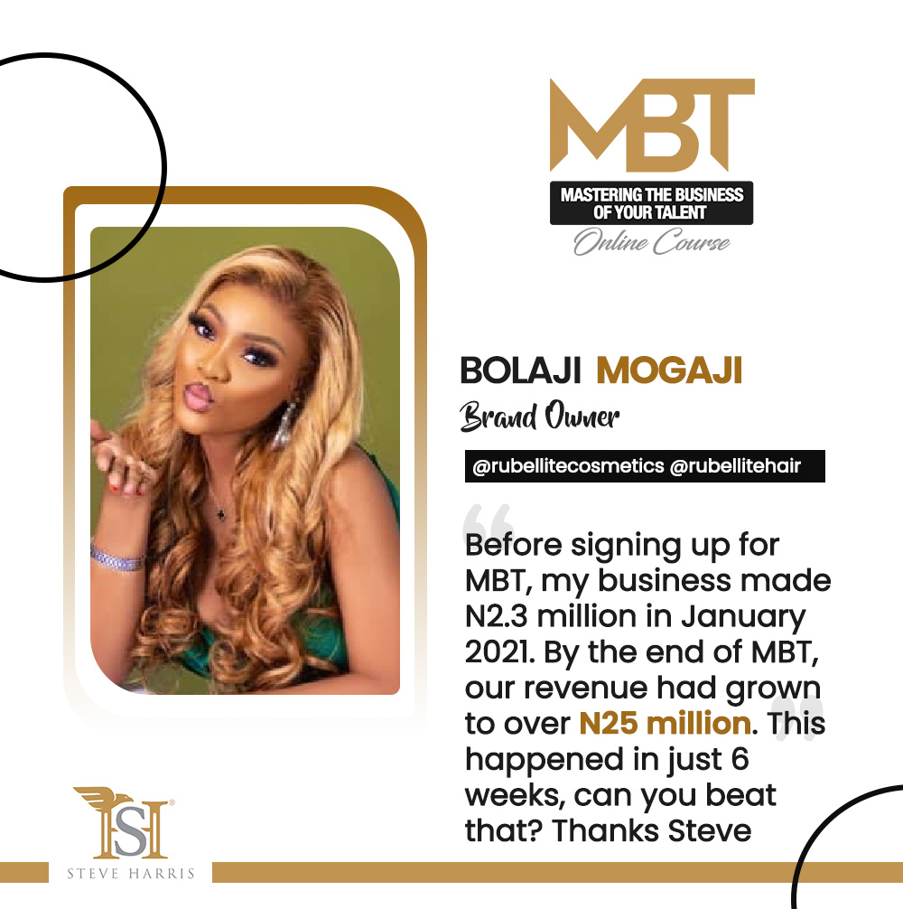 Bolaji Mogaji — grew from N2.3M to over N25 million in 6 weeks